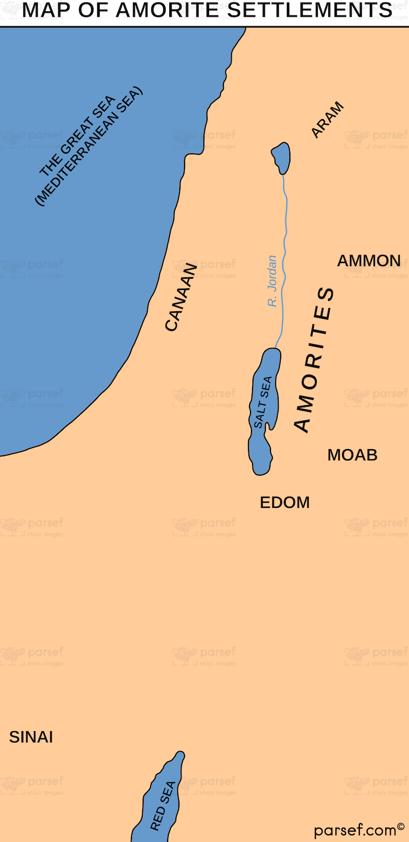 Amorites Territory Map bible map