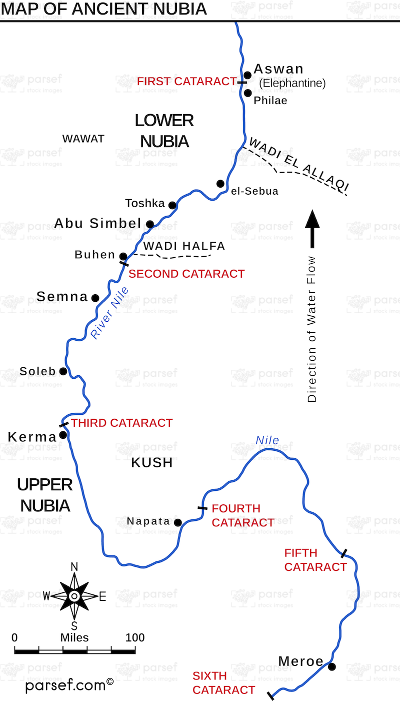 Ancient Nubia Map bible map