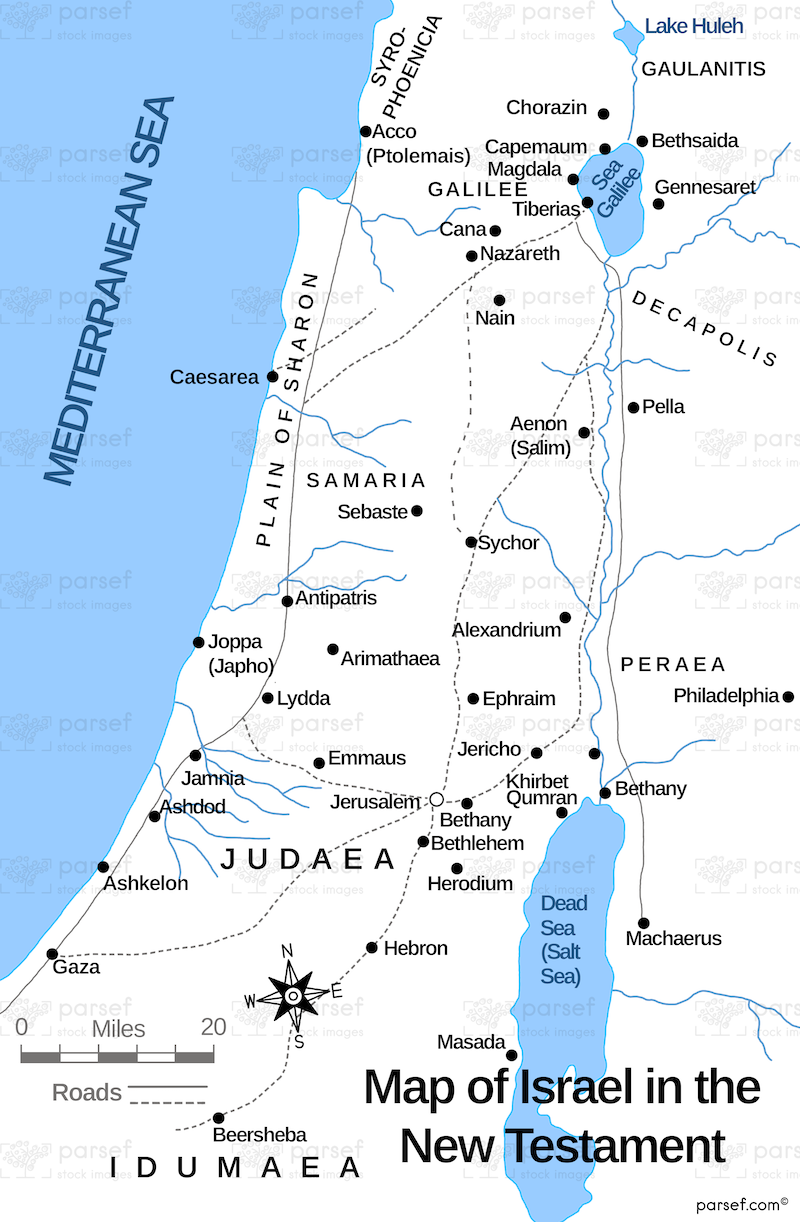 Israel In The New Testament Map Kid S Study Bible Maps Map Of Israel In The New Testament Parsef Com 300dpi Demo 