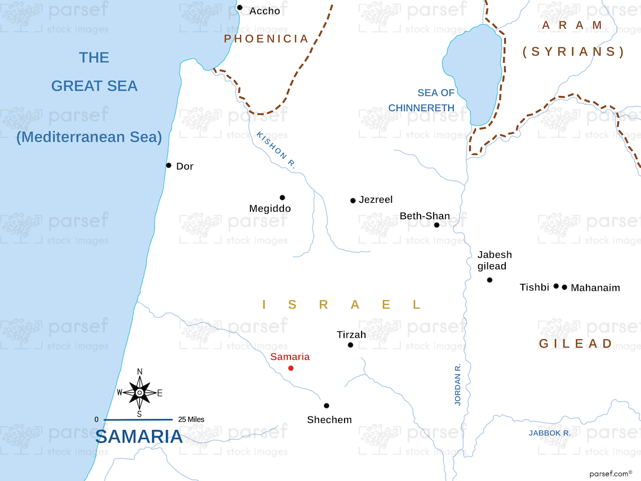 Samaria Map bible map