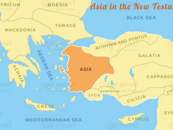 Asia in the New Testament Map image