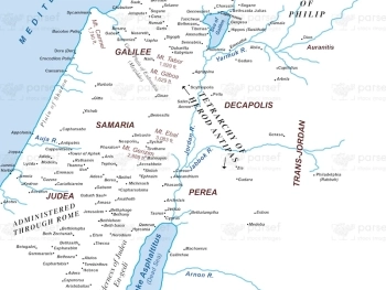 Israel in New Testament Times – 1st Century CE – Basic Map – 300Dpi image