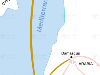 Acts Saul Damascus Arabia Map image